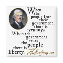 Jefferson Tyranny-Liberty Quote Refrigerator Magnets