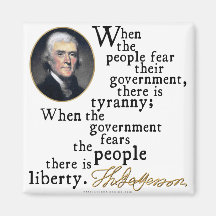 Jefferson Tyranny-Liberty Quote Refrigerator Magnets