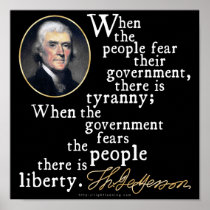 Jefferson Tyranny-Liberty Quote Print