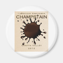 Jeffrey LaRocque Vineyards Champstain Fridge Magnets