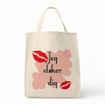 Jeg elsker dig - Danish - I Love You Bags