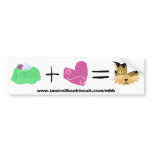 Jello + Love = Kitty Bumper Sticker