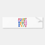 Jelly alphabets bumper stickers