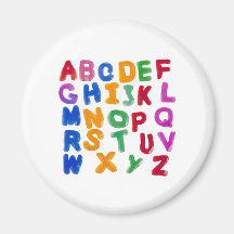 Jelly alphabets fridge magnets