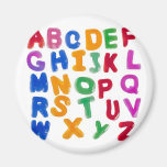 Jelly alphabets refrigerator magnet