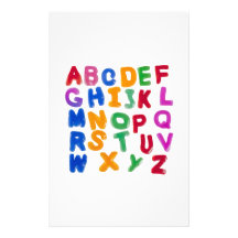 Jelly alphabets stationery