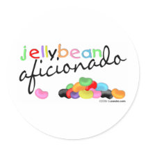 Jelly Bean Aficionado Round Sticker