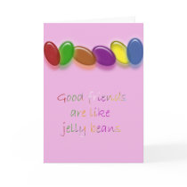Jelly bean friends greeting card