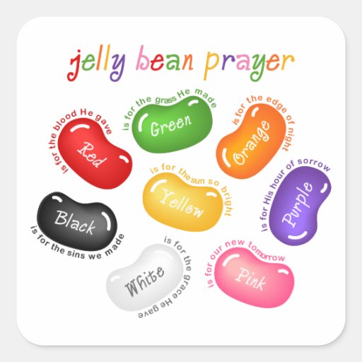 Jelly Bean Prayer Sticker