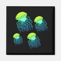 Jellyfish Fridge Magnets