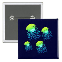 Jellyfish Pinback Button