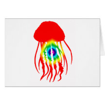JELLYFISH TIE DYE GREETING CARDS