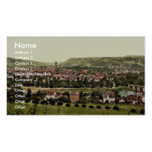 Jena, from Hansberge (i.e, Hausberge), Thuringia, Business Card Template