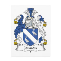 Jenison Family Crest Post Cards