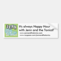 jenn logo copy, It's always Happy Hourwith Jenn... Bumper Stickers