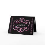 JENNIFER - Thank You Bridesmaid Pink Art Deco Cards