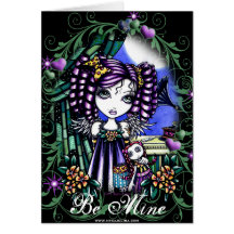 Jenny Cute Valentine Rag Doll Angel Card