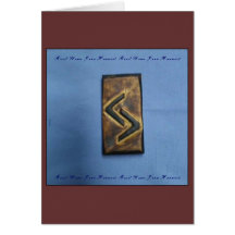 Jera Cedar Wood Rune Harvest/ Good Year Greeting Cards