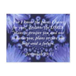 Jeremiah 29:11 Blue Daisy Post Card