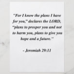 JEREMIAH 29:11 FLYERS