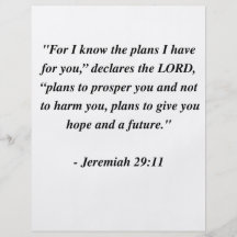 JEREMIAH 29:11 FLYERS
