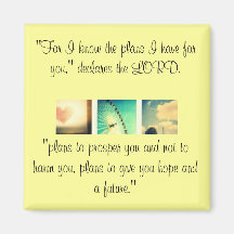 Jeremiah 29:11 fridge magnet