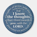 Jeremiah 29:11 KJV Denim Bible Verse Quote Refrigerator Magnets