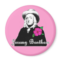 Jeremy Bentham with Tropical Flower Fridge Magnet