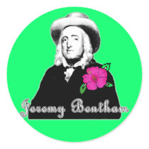 Jeremy Bentham with Tropical Flower Round Stickers