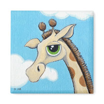 Jeremy Giraffe With His Head in the Clouds Magnet