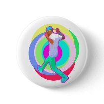 JERK DANCE logo Pinback Buttons