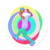 JERK DANCE logo Round Sticker