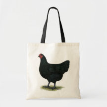Jersey Giant:  Black Hen Canvas Bags
