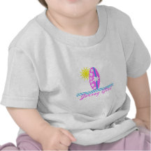Jersey Girl baby Bodysuit Pink Surfboard W/Sun