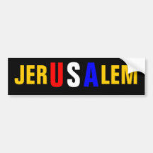 JERUSALEM BUMPER STICKER