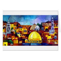 JERUSALEM HEART GREETING CARD