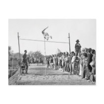 Jerusalem Pole Vault, 1930s Postcard