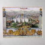 Jeruselem and the Temple 1687 Antique Panorama posters