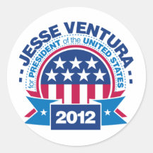Jesse Ventura for President 2012 Round Sticker