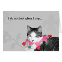 Jester Cat Card