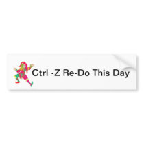 Jester Ctrl-Z re-do bumper sticker
