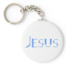 Jesus 72 Bleu Keychain