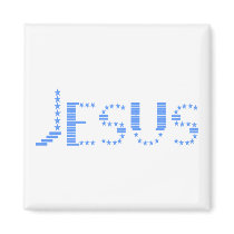 Jesus 72 Bleu Fridge Magnet