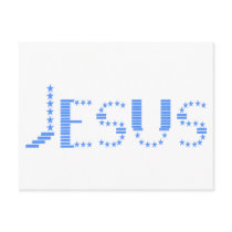 Jesus 72 Bleu Post Cards