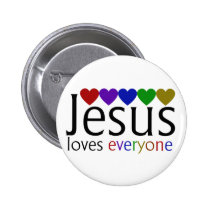 Jésus aime chacun boutons publicitaires