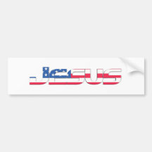Jesus American 3D Bumper Sticker
