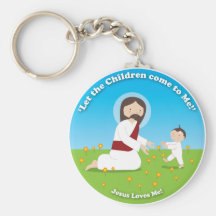 Jesus and Child Keychain