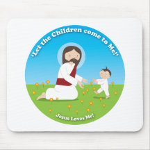 Jesus and Child Mousepad