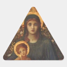 JESUS AND MARY TRIANGLE STICKERS