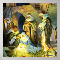 Jesus Birth Poster 15x15